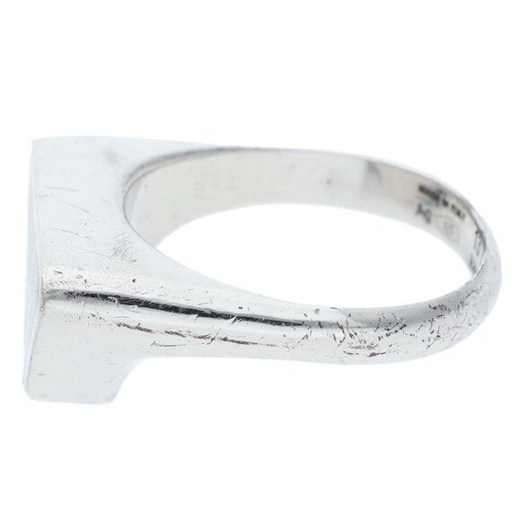 Prada Triangle Logo Silver Ring Men's #12 - Picture 5 of 6